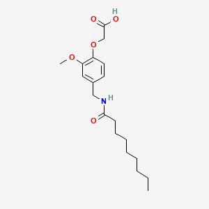 molecular formula C19H29NO5 B14280006 Acetic acid, [2-methoxy-4-[[(1-oxononyl)amino]methyl]phenoxy]- CAS No. 143827-58-1