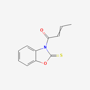 1-(2-Sulfanylidene-1,3-benzoxazol-3(2H)-yl)but-2-en-1-one