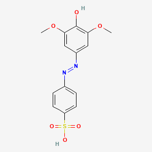 4-[2-(3,5-Dimethoxy-4-oxocyclohexa-2,5-dien-1-ylidene)hydrazinyl]benzene-1-sulfonic acid