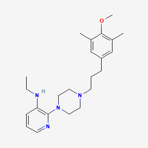 molecular formula C23H34N4O B14280043 N-(3-(3,5-Dimethyl-4-methoxyphenyl)propyl)-N'-(3-ethylamino-2-pyridinyl)piperazine CAS No. 122002-78-2