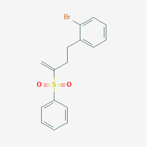 molecular formula C16H15BrO2S B14280058 1-[3-(Benzenesulfonyl)but-3-en-1-yl]-2-bromobenzene CAS No. 129855-22-7