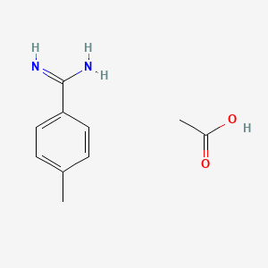 molecular formula C10H14N2O2 B14280067 Benzenecarboximidamide, 4-methyl-, monoacetate CAS No. 125772-50-1