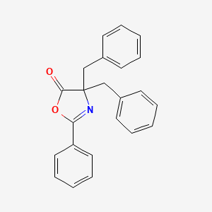 molecular formula C23H19NO2 B14280074 5(4H)-Oxazolone, 2-phenyl-4,4-bis(phenylmethyl)- CAS No. 135906-34-2