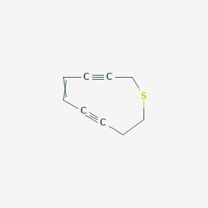 molecular formula C9H8S B14280103 1-Thiacyclodec-6-en-4,8-diyne CAS No. 136843-31-7