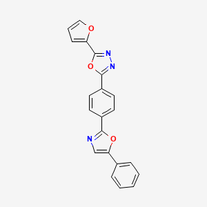 1,3,4-Oxadiazole, 2-(2-furanyl)-5-[4-(5-phenyl-2-oxazolyl)phenyl]-