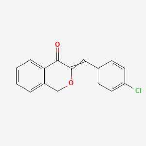 molecular formula C16H11ClO2 B14280135 3-[(4-Chlorophenyl)methylidene]-1H-2-benzopyran-4(3H)-one CAS No. 135306-24-0