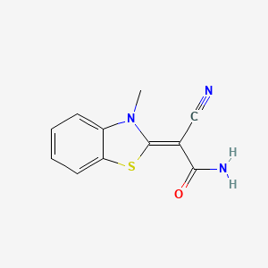 (2Z)-2-Cyano-2-(3-methyl-1,3-benzothiazol-2(3H)-ylidene)acetamide