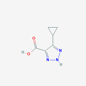 molecular formula C6H7N3O2 B1428015 5-Cyclopropyl-1H-1,2,3-triazole-4-carboxylic acid CAS No. 1251201-67-8