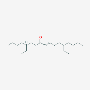 molecular formula C22H42O B14280158 5,13-Diethyl-10-methylheptadec-9-EN-8-one CAS No. 138509-48-5