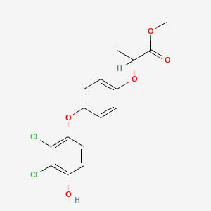 molecular formula C16H14Cl2O5 B14280160 Methyl 2-[4-(2,3-dichloro-4-hydroxyphenoxy)phenoxy]propanoate CAS No. 124992-47-8