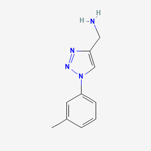 molecular formula C10H12N4 B1428019 [1-(3-Methylphenyl)-1H-1,2,3-triazol-4-YL]methanamine CAS No. 944905-64-0