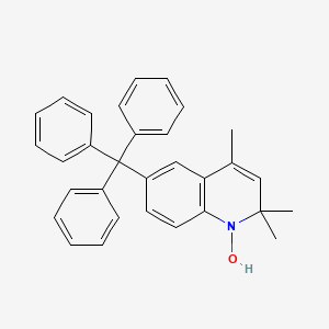 molecular formula C31H29NO B14280198 Quinoline, 1,2-dihydro-1-hydroxy-2,2,4-trimethyl-6-(triphenylmethyl)- CAS No. 138144-80-6