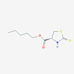 molecular formula C9H15NO2S2 B14280216 pentyl (4R)-2-sulfanylidene-1,3-thiazolidine-4-carboxylate CAS No. 162471-34-3