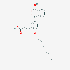 2-[3-(2-Carboxyethyl)-4-(decyloxy)benzoyl]benzoic acid