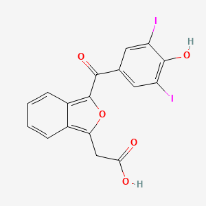 [3-(4-Hydroxy-3,5-diiodobenzoyl)-2-benzofuran-1-yl]acetic acid