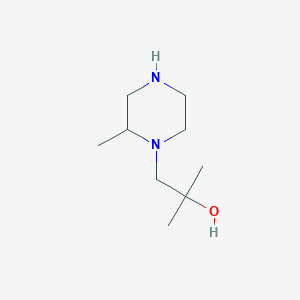 molecular formula C9H20N2O B1428029 2-甲基-1-(2-甲基哌嗪-1-基)丙醇 CAS No. 1250410-44-6