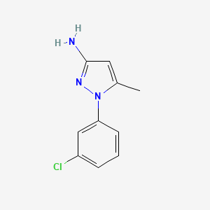 molecular formula C10H10ClN3 B1428030 1-(3-氯苯基)-5-甲基-1H-吡唑-3-胺 CAS No. 1248180-56-4