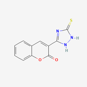 3-(5-Sulfanylidene-2,5-dihydro-1H-1,2,4-triazol-3-yl)-2H-1-benzopyran-2-one