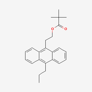 molecular formula C24H28O2 B14280333 2-(10-Propylanthracen-9-YL)ethyl 2,2-dimethylpropanoate CAS No. 129572-31-2