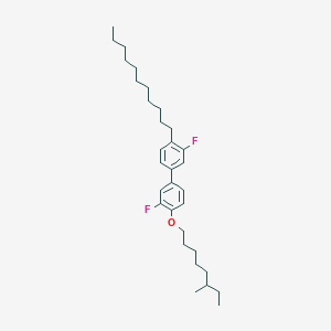 molecular formula C32H48F2O B14280397 3,3'-Difluoro-4-[(6-methyloctyl)oxy]-4'-undecyl-1,1'-biphenyl CAS No. 138200-10-9