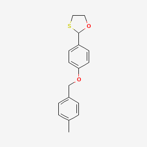 molecular formula C17H18O2S B14280414 2-{4-[(4-Methylphenyl)methoxy]phenyl}-1,3-oxathiolane CAS No. 135655-69-5