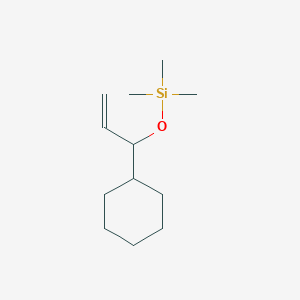 molecular formula C12H24OSi B14280421 Silane, [(1-cyclohexyl-2-propenyl)oxy]trimethyl- CAS No. 138587-96-9