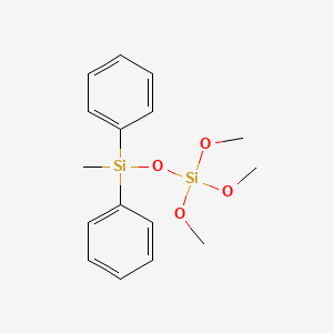 molecular formula C16H22O4Si2 B14280427 Trimethyl methyl(diphenyl)silyl orthosilicate CAS No. 137530-35-9