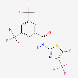 Benzamide, 3,5-bis(trifluoromethyl)-, N-(5-chloro-4-(trifluoromethyl)-2-thiazolyl)-