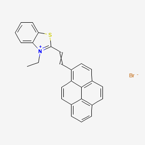 3-Ethyl-2-[2-(pyren-1-YL)ethenyl]-1,3-benzothiazol-3-ium bromide