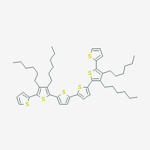 molecular formula C48H62S6 B14280485 2-[5-[5-(3,4-Dihexyl-5-thiophen-2-ylthiophen-2-yl)thiophen-2-yl]thiophen-2-yl]-3,4-dihexyl-5-thiophen-2-ylthiophene CAS No. 151324-65-1