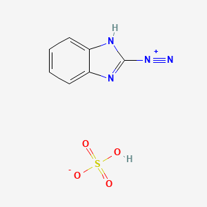 molecular formula C7H6N4O4S B14280496 1H-Benzimidazole-2-diazonium hydrogen sulfate CAS No. 164357-21-5