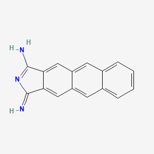 molecular formula C16H11N3 B14280536 1-Imino-1H-naphtho[2,3-F]isoindol-3-amine CAS No. 130760-11-1