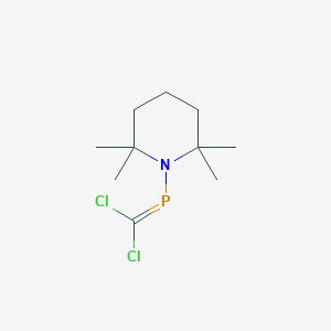 molecular formula C10H18Cl2NP B14280557 1-[(Dichloromethylidene)phosphanyl]-2,2,6,6-tetramethylpiperidine CAS No. 121895-85-0