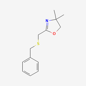 molecular formula C13H17NOS B14280566 2-[(Benzylsulfanyl)methyl]-4,4-dimethyl-4,5-dihydro-1,3-oxazole CAS No. 139623-31-7