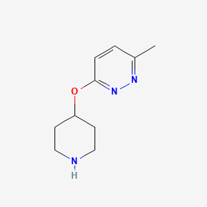 B1428057 3-Methyl-6-(piperidin-4-yloxy)pyridazine CAS No. 1420973-75-6