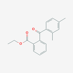 molecular formula C18H18O3 B14280596 Ethyl 2-(2,4-dimethylbenzoyl)benzoate CAS No. 134098-86-5