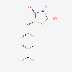 molecular formula C13H13NO2S B14280598 2,4-Thiazolidinedione, 5-[[4-(1-methylethyl)phenyl]methylene]- CAS No. 160579-90-8