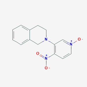 molecular formula C14H13N3O3 B14280608 2-(4-Nitro-1-oxo-1lambda~5~-pyridin-3-yl)-1,2,3,4-tetrahydroisoquinoline CAS No. 133881-87-5