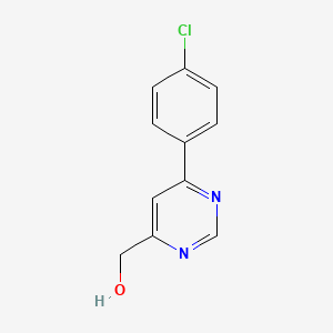 molecular formula C11H9ClN2O B14280667 [6-(4-Chlorophenyl)pyrimidin-4-yl]methanol CAS No. 138222-16-9