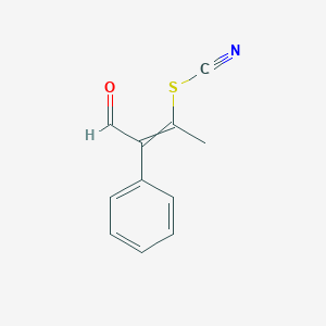 molecular formula C11H9NOS B14280675 4-Oxo-3-phenylbut-2-en-2-yl thiocyanate CAS No. 119835-53-9