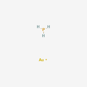 molecular formula AuH3P+ B14280683 gold(1+);phosphane CAS No. 128444-82-6