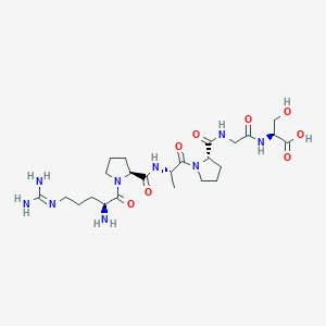 molecular formula C24H41N9O8 B14280695 N~5~-(Diaminomethylidene)-L-ornithyl-L-prolyl-L-alanyl-L-prolylglycyl-L-serine CAS No. 157414-49-8