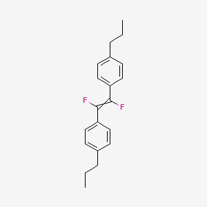 molecular formula C20H22F2 B14280708 1,1'-(1,2-Difluoroethene-1,2-diyl)bis(4-propylbenzene) CAS No. 135520-41-1