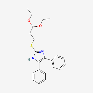 molecular formula C22H26N2O2S B14280716 2-(3,3-diethoxypropylsulfanyl)-4,5-diphenyl-1H-imidazole CAS No. 137684-81-2