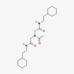 molecular formula C22H39N3O3 B14280745 2,2'-(Acetylazanediyl)bis[N-(2-cyclohexylethyl)acetamide] CAS No. 141607-02-5