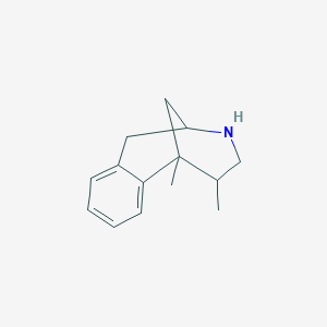 molecular formula C14H19N B14280748 5,6-Dimethyl-1,2,3,4,5,6-hexahydro-2,6-methano-3-benzazocine CAS No. 138662-91-6