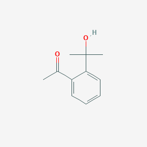 molecular formula C11H14O2 B14280758 1-[2-(2-Hydroxypropan-2-yl)phenyl]ethan-1-one CAS No. 135781-38-3