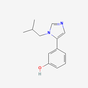 molecular formula C13H16N2O B14280764 3-[1-(2-Methylpropyl)-1H-imidazol-5-yl]phenol CAS No. 132171-32-5