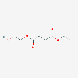 molecular formula C9H14O5 B14280777 1-Ethyl 4-(2-hydroxyethyl) 2-methylidenebutanedioate CAS No. 149305-43-1