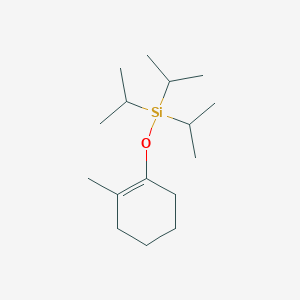 molecular formula C16H32OSi B14280787 Silane, [(2-methyl-1-cyclohexen-1-yl)oxy]tris(1-methylethyl)- CAS No. 137897-39-3